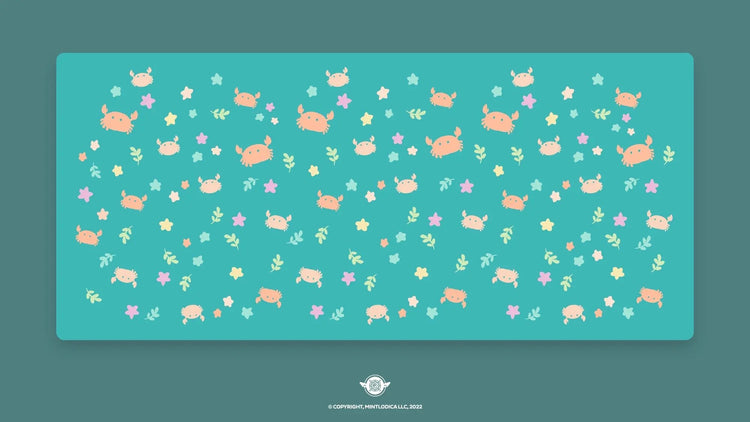 Crab Party Deskmats | Deskmats by Mintlodica | DM-PD-MINI-CRABS