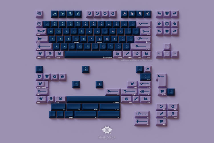 DSA Dark Magic Girl Keycaps | Keycaps by Mintlodica | KS-MG-DARK-BASE Group Buy