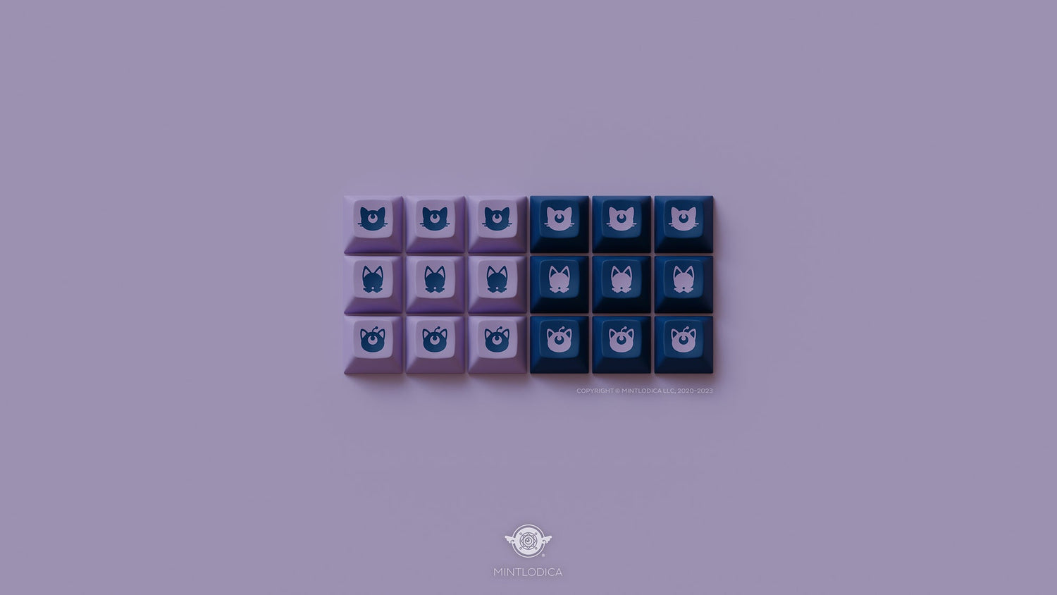 DSA Dark Magic Girl Keycaps | Keycaps by Mintlodica | KS-MG-DARK-CATS Group Buy