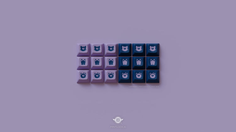 DSA Dark Magic Girl Keycaps | Keycaps by Mintlodica | KS-MG-DARK-CATS Group Buy