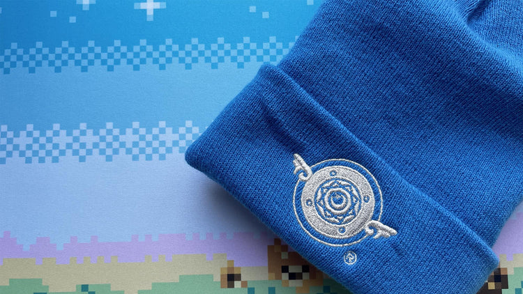Emblem Beanies | Beanies by Mintlodica | BEANIE-LOGO-BLUE