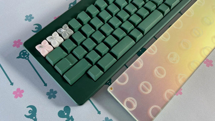 Hunter Green Blank Keycaps | Keycaps by Mintlodica | KS-GBLNKS-BK