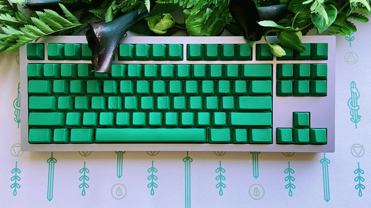 Hunter Green Blank Keycaps | Keycaps by Mintlodica | KS-GBLNKS-BK