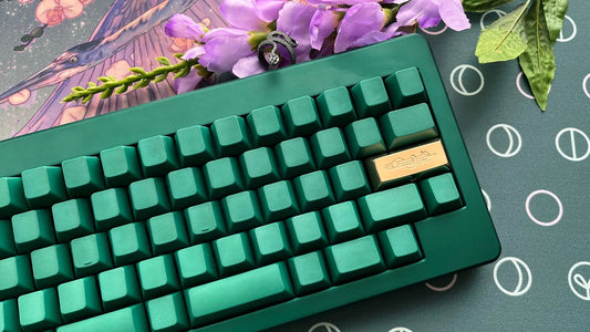 Hunter Green Blank Keycaps | Keycaps by Mintlodica | KS-GBLNKS-BK