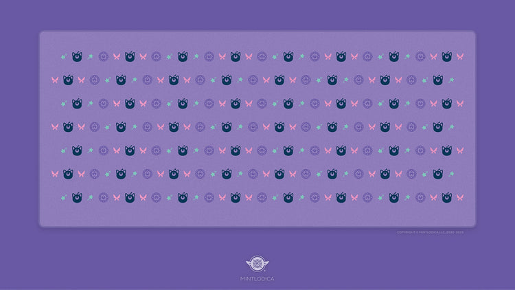 Magic Girl 'Dark Familiars' Deskmat | Deskmats by Mintlodica | DM-MG-MINI-PURPLE