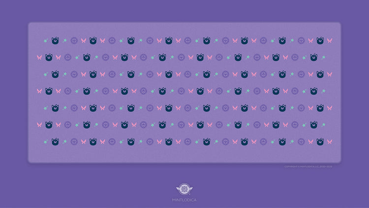 Magic Girl 'Dark Familiars' Deskmat | Deskmats by Mintlodica | DM-MG-MINI-PURPLE