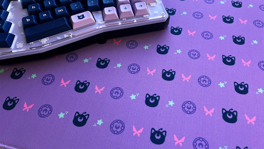 Magic Girl 'Dark Familiars' Deskmat | Deskmats by Mintlodica | DM-MG-MINI-PURPLE