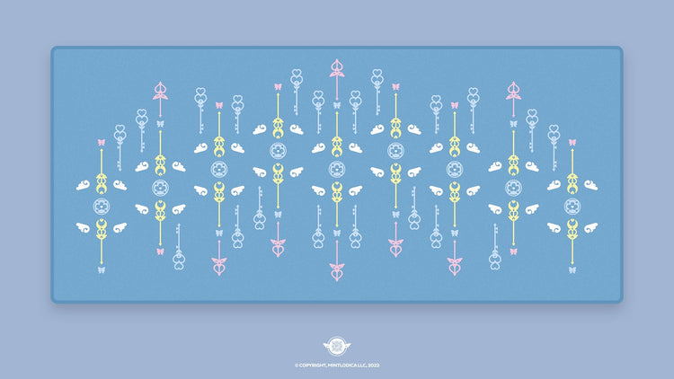 Magic Girl 'Millennium' Deskmats | Deskmats by Mintlodica | DM-MG-MINI-BLUE