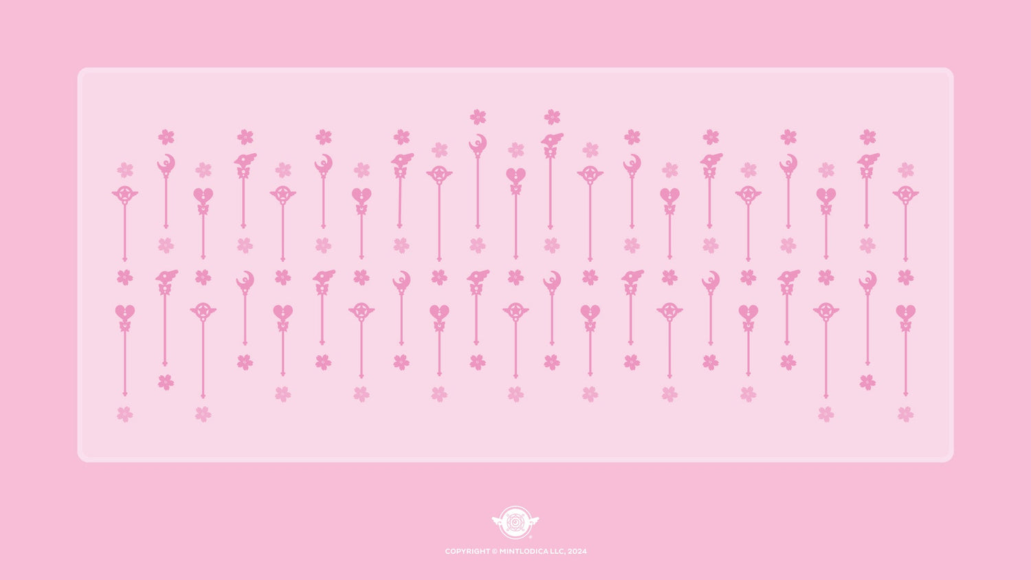 Magic Girl 'Pink Wands' Deskmats | Deskmats by Mintlodica | DM-MG-MINI-PINKWANDS Group Buy
