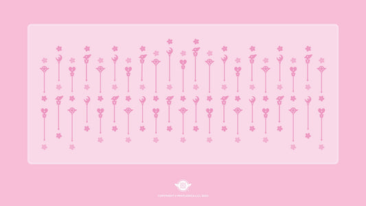 Magic Girl 'Pink Wands' Deskmats | Deskmats by Mintlodica | DM-MG-MINI-PINKWANDS Group Buy