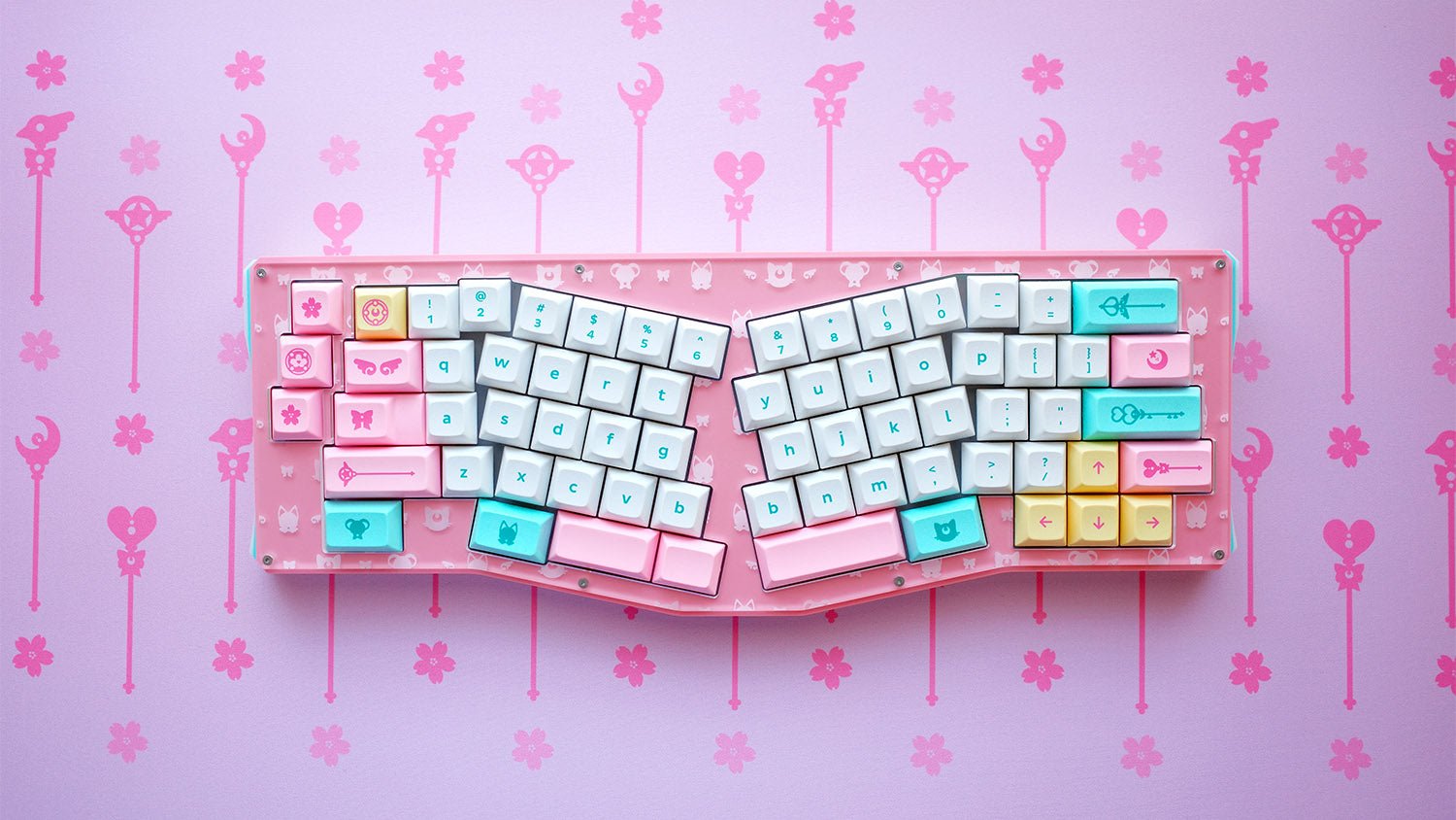 Magic Girl 'Pink Wands' Deskmats | Deskmats by Mintlodica | DM-MG-MINI-PINKWANDS Group Buy