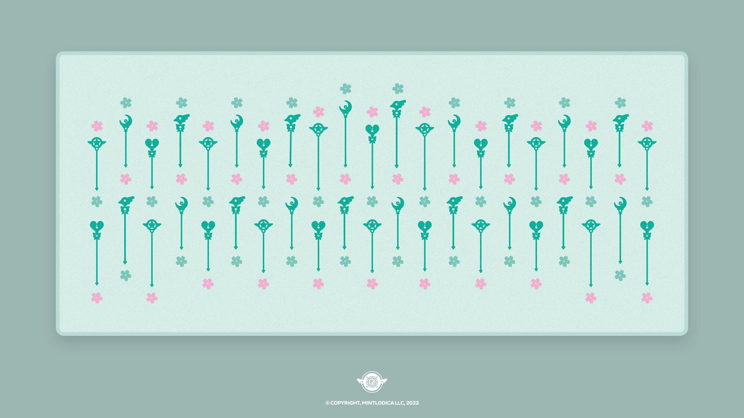 Magic Girl 'Wands' Deskmats | Deskmats by Mintlodica | DM-MG-MINI-MINT