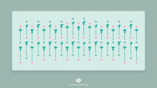Magic Girl 'Wands' Deskmats | Deskmats by Mintlodica | DM-MG-MINI-MINT