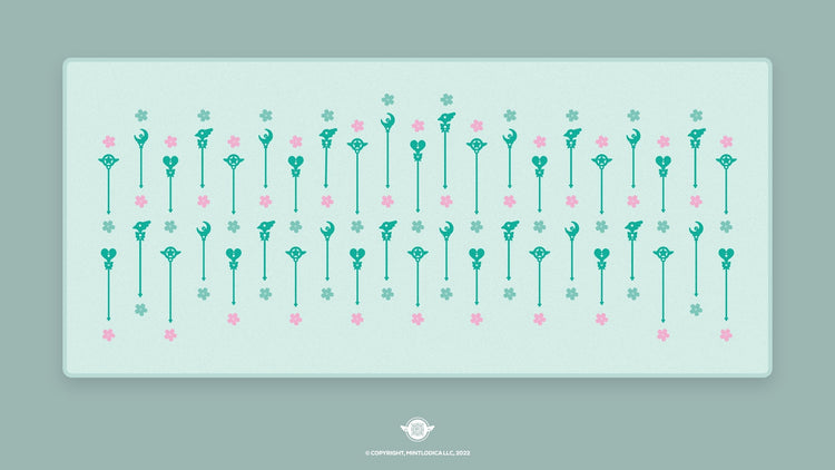 Magic Girl 'Wands' Deskmats | Deskmats by Mintlodica | DM-MG-MINI-MINT