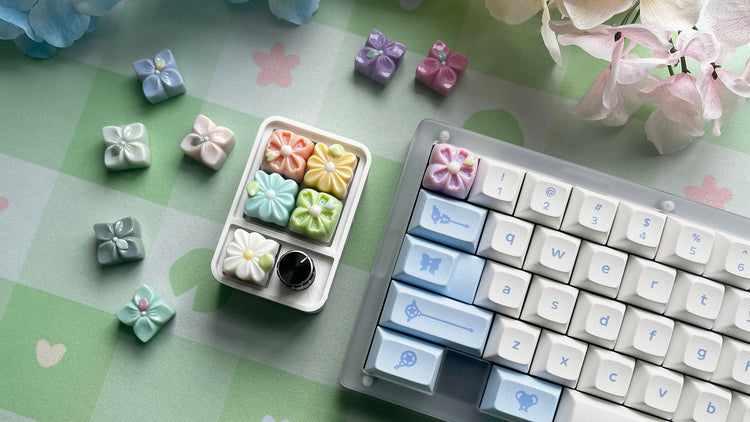 Pastel Dreams Floral Artisans | Floral Artisan Keycaps by Mintlodica | CS-PD-MINTGREEN