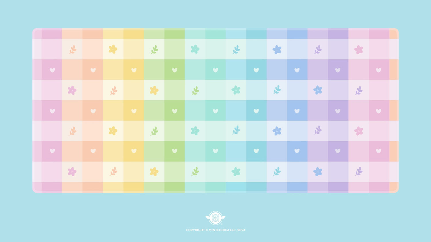 Pastel Picnic 'Rainbow' Deskmats | Deskmats by Mintlodica | DM-PP-MINI-RAINBOW Group Buy
