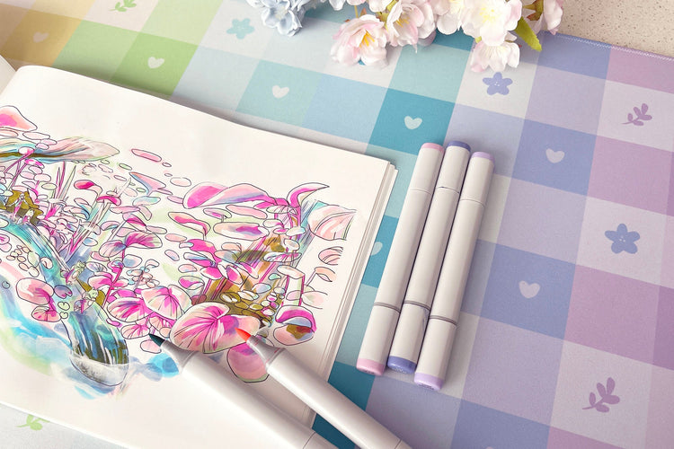 Pastel Picnic 'Rainbow' Deskmats | Deskmats by Mintlodica | DM-PP-MINI-RAINBOW Group Buy