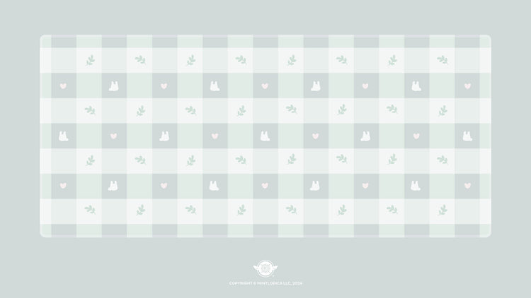 Pastel Picnic 'Sage' Deskmats | Deskmats by Mintlodica | DM-PP-MINI-SAGE Group Buy