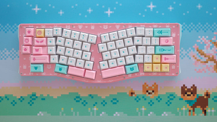 Pixel Shibas Deskmats | Deskmats by Mintlodica | DM-PD-MINI-SHIBAS