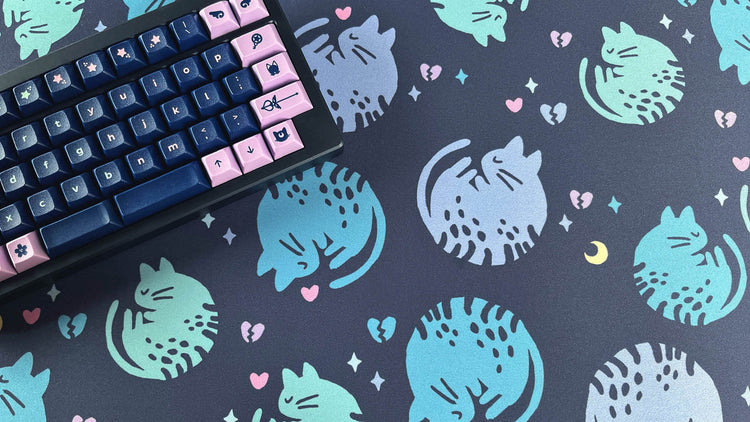 Sleeping Kitties Deskmats | Deskmats by Mintlodica | DM-SG-MINI-KITTIES