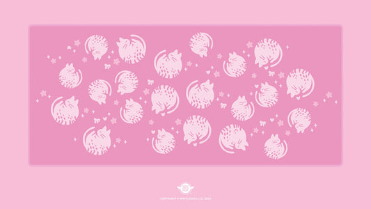 Sleeping Kitties 'Pink' Deskmats | Deskmats by Mintlodica | DM-SK-MINI-PINK Group Buy